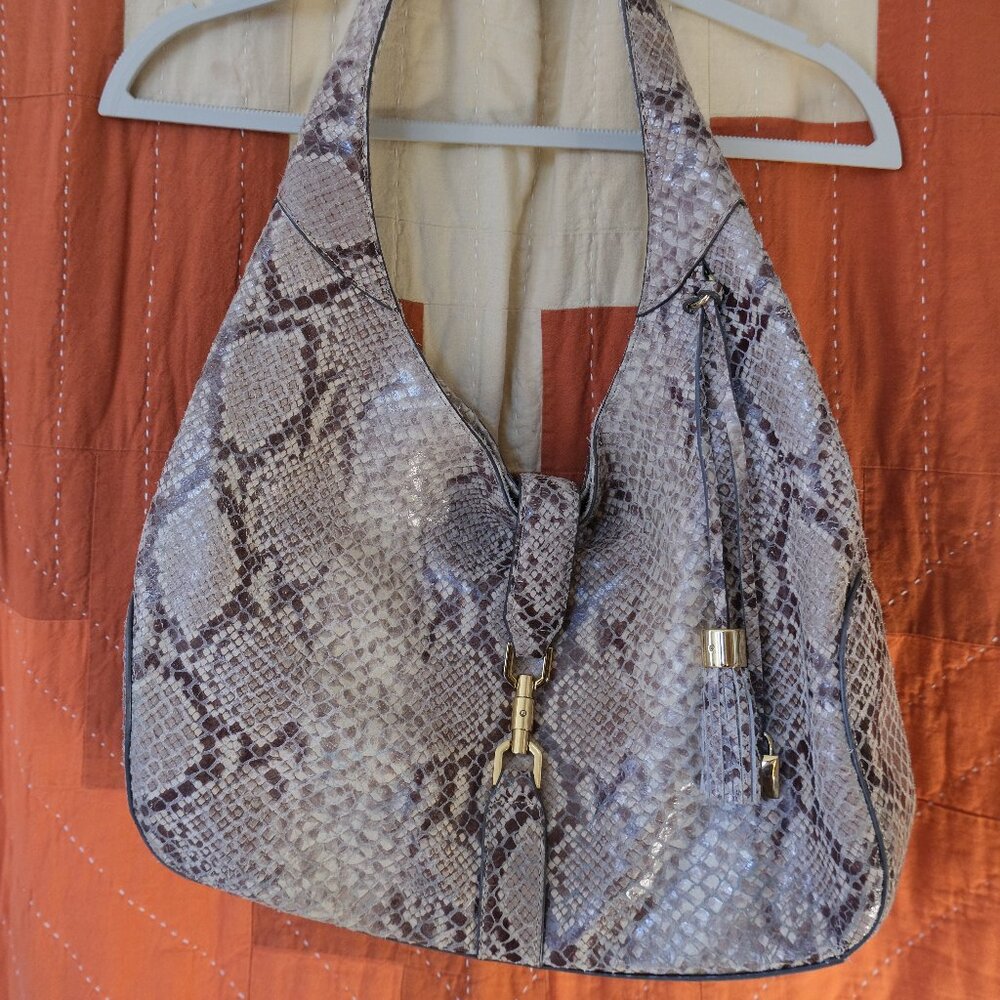 Snakeskin Hobo Bag